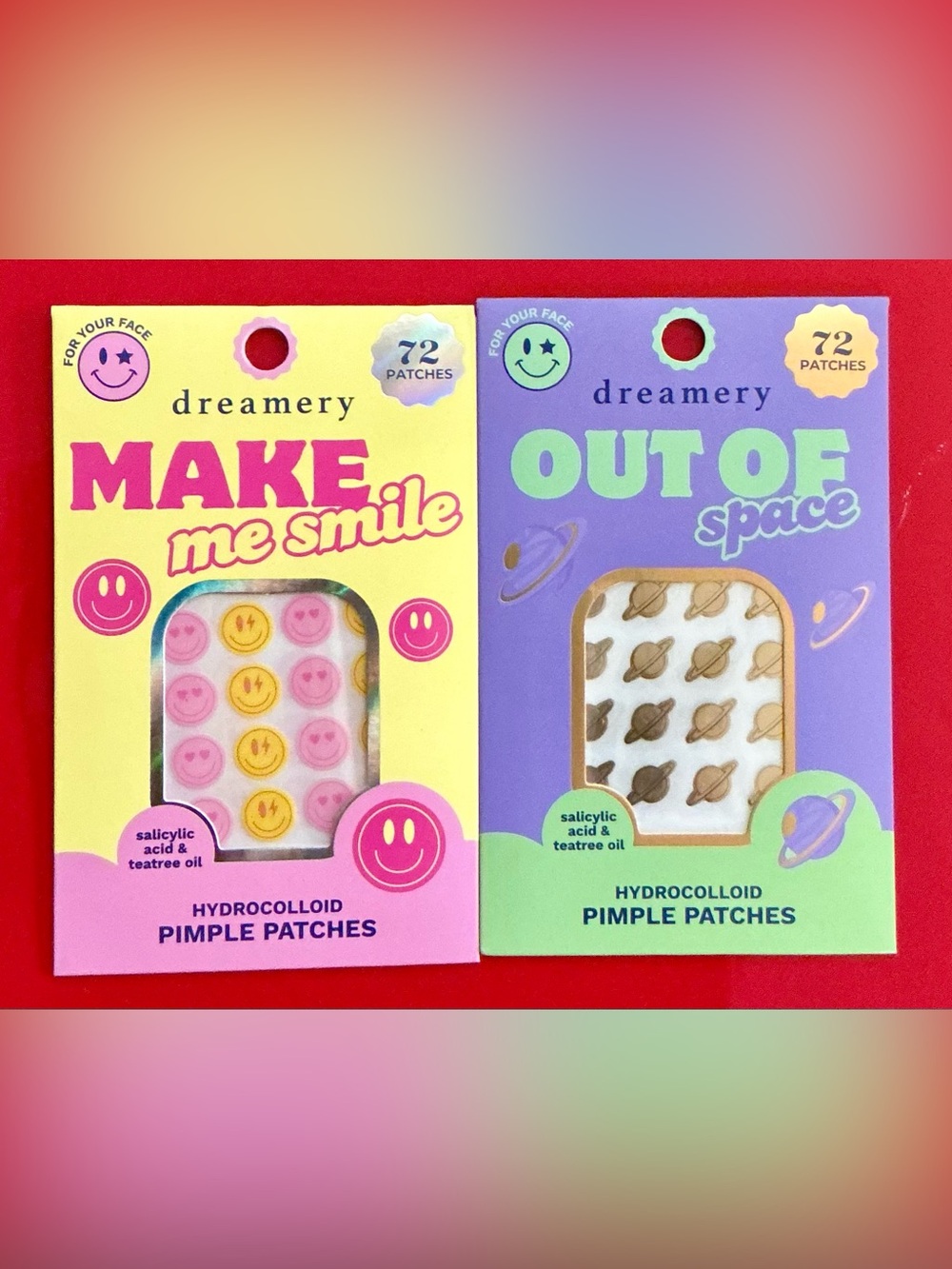 Dreamery Hydrocolloid Pimple Patches - Make Me Smile (Yellow & Purple)